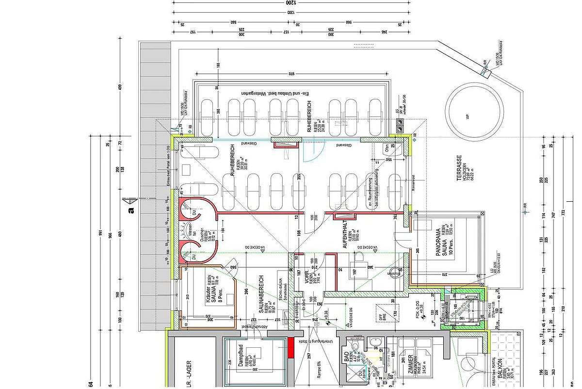 Grundriss Wellnessstadl
