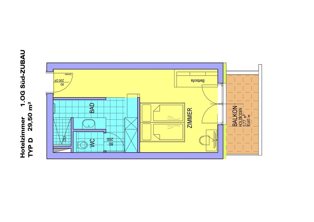 Grundriss Zimmer Zwölferspitz